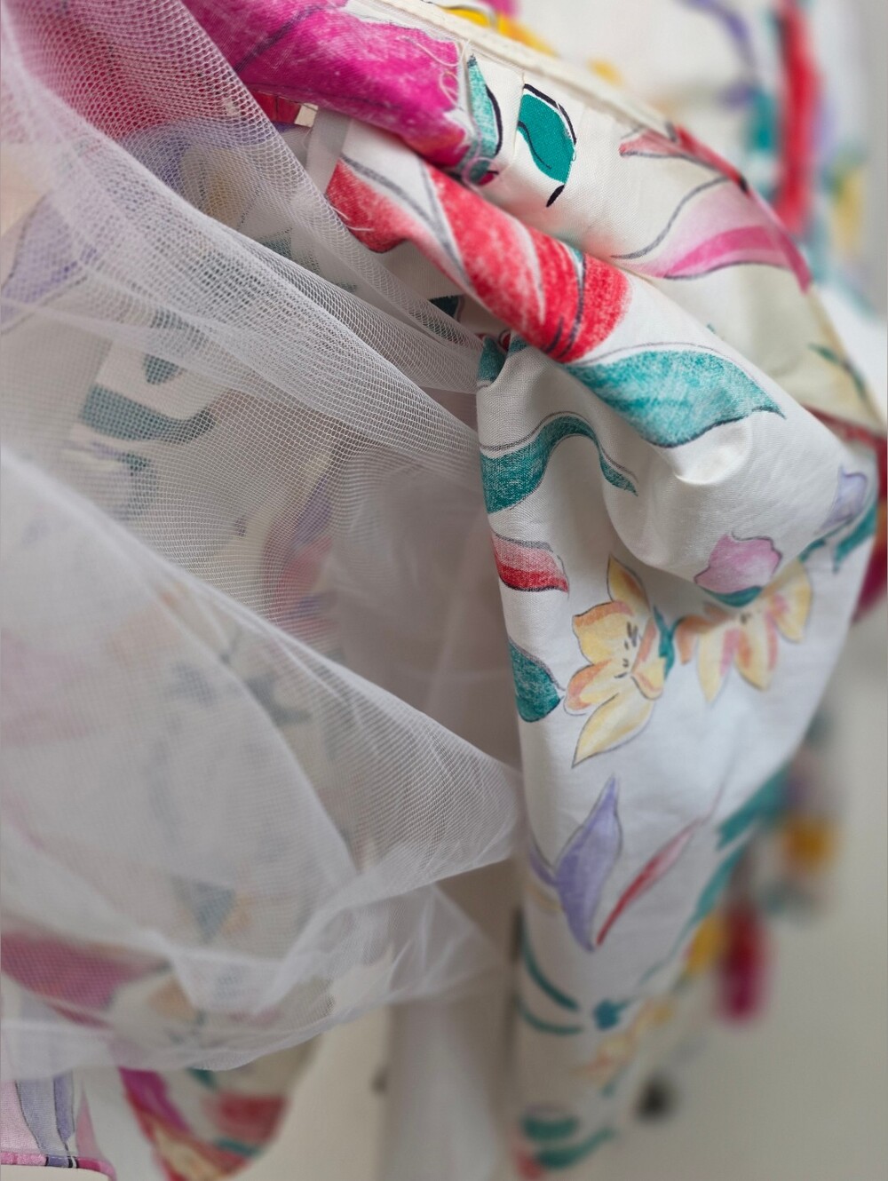 Victor Costa Vintage 80's Women's Belted Floral Cotton Halter Party Sundress 10 - Picture 8 of 10